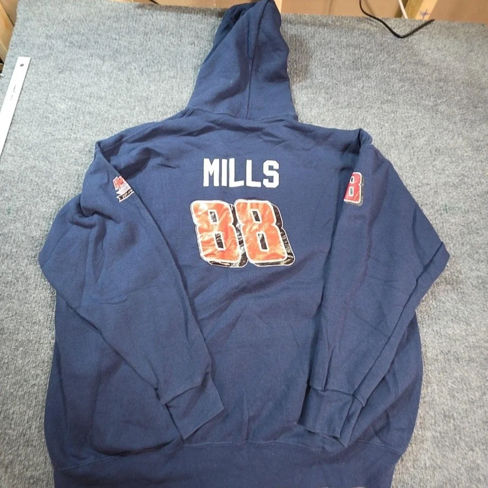 Dale Earnhardt Jr Graphic Hoodie Mens 2XL Blue NASCAR Auto Racing National Guard